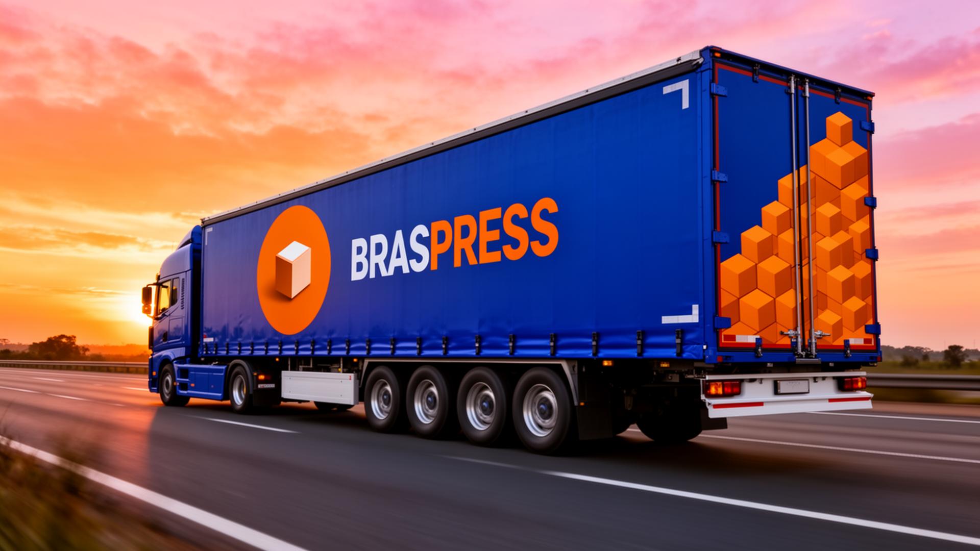 Caminhão BRASPRESS na estrada